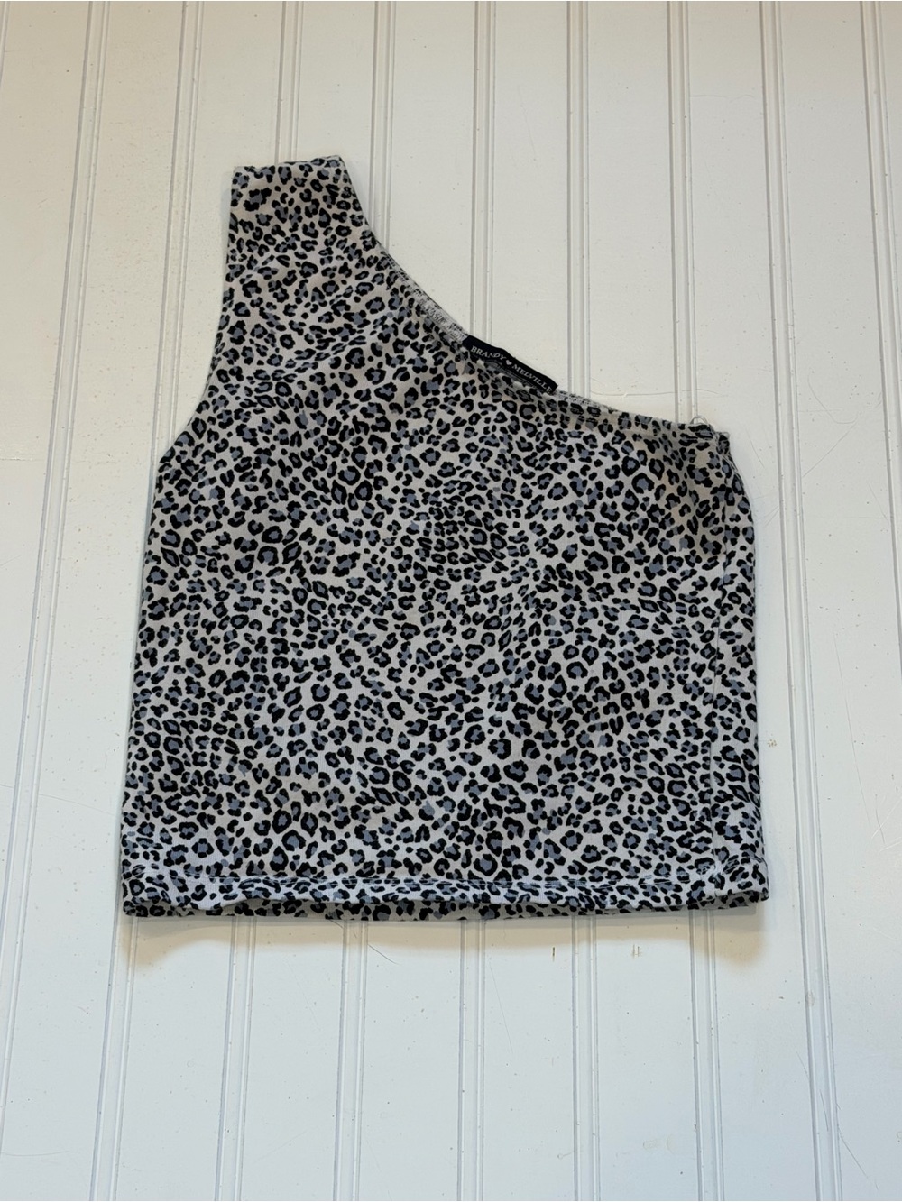 Y2K one Shoulder Crop Top Cheetah Halloween costume (Snooki?) Size XS